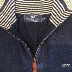 Vineyard Vines navy blue 1/4 zip sweater